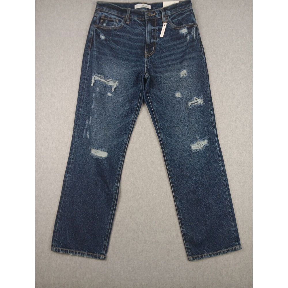 Kancan Jeans Raelynn high rise straight leg distressed size 5/26 New With‎ Tags